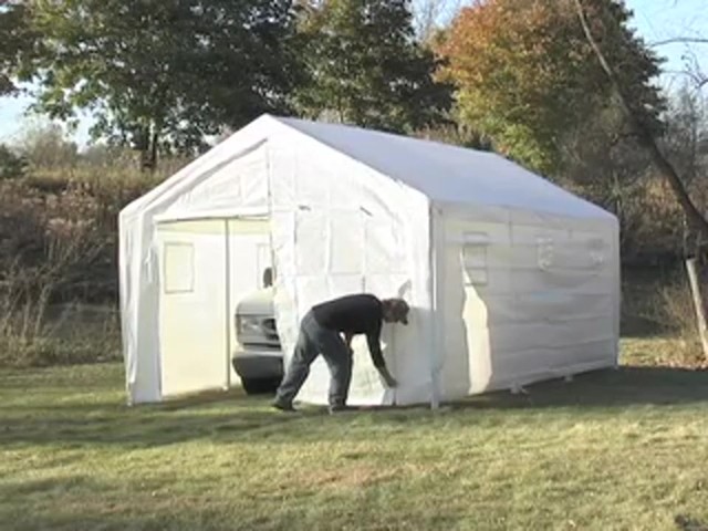10x20' Hercules Snow Load Canopy Shelter / Garage White  - image 10 from the video